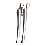 Two sabres of the W&uuml;rttemberg field artillery, from 1905 onwards