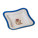 A porcelain plate with monogram of Wilhelm II (W&uuml;rttemberg), Selb, Porzellanfarbik L. Hutschenreuther, circa 1910