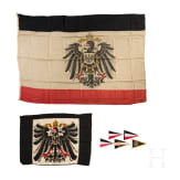 Two German flags and five pennants, 20th century