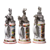 Three reservist mugs from different W&uuml;rttemberg infantry regiments