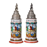 Two reservist mugs from the "K&ouml;nig" Dragoon Regiment, Stuttgart-Cannstatt