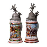Two reservist mugs, W&uuml;rttemberg Uhlan Regiment "King Karl"