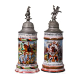Two reservist mugs, W&uuml;rttemberg Uhlan Regiment "King Karl"