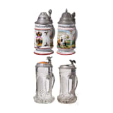 Four early reservist mugs from W&uuml;rttemberg regiments