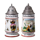 Four early reservist mugs from W&uuml;rttemberg regiments