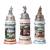 Three reservist mugs from infantry regiments from Constance, Amberg and Kassel