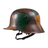 A steel helmet M 16 with camouflage painting