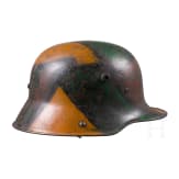 A steel helmet M 16 with camouflage painting