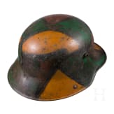 A steel helmet M 16 with camouflage painting