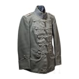 A field grey attila for officers in the Prince Bl&uuml;cher von Wahlstatt Hussar Regiment (Pomeranian) No. 5