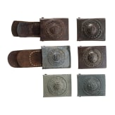 Six belt buckles for the field-grey uniform