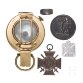 A collection of Zeppelin parts, badges and aircraft parts