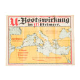 WWI propaganda poster "U-Bootswirkung im Mittelmeer"