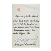 Wilhelm Kronprinz von Preu&szlig;en (1882 - 1951) - Portraitpostkarte von ihm, r&uuml;ckseitig handschriftlicher Text und eigenh&auml;ndige Unterschrift 1922