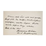 Reichskanzler Hermann M&uuml;ller (1876 - 1931) - Karte mit eigenh&auml;ndiger Unterschrift