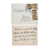 Reichskanzler Wilhelm Cuno (1876 - 1933) - handgeschriebene und signierte Karte mit patriotischem Spruch