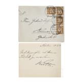 Reichskanzler Joseph Wirth (1879 - 1956) - handgeschriebene und unterzeichnete Karte im an die Sammlerin adressierten Kuvert