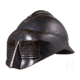 A steel helmet M 15 &ldquo;Adrian&rdquo;, with flip-up face shield
