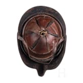 A steel helmet M 15 &ldquo;Adrian&rdquo;, with flip-up face shield