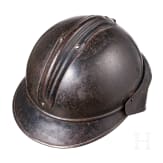 A steel helmet M 15 &ldquo;Adrian&rdquo;, with flip-up face shield