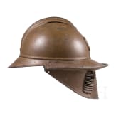 A steel helmet M 15 "Adrian" for North Afrikan Troups, with face mask