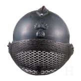 A steel helmet M 15 "Adrian" for the infantry, with flip-up face shield