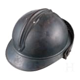 A steel helmet M 15 "Adrian" for the infantry, with flip-up face shield