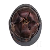 A helmet M 15 &ldquo;Adrian&rdquo; with shortened front visor for tank crews, observers and the like, ca. 1918