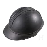 A helmet M 15 &ldquo;Adrian&rdquo; with shortened front visor for tank crews, observers and the like, ca. 1918