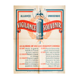 1. Weltkrieg, Plakat "Alliance Universitaire - Vigilance Souvenir"