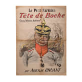 1. Weltkrieg, Propaganda Plakat "T&egrave;te de Boche"