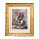 Napoleon Bonaparte beim &Uuml;berschreiten der Alpen - Portr&auml;t nach Jacques-Louis David (1748 - 1825)