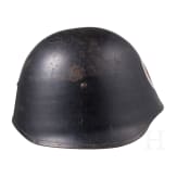 Weiterverwendeter d&auml;nischer Stahlhelm M23/39