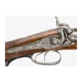 A cased side-by-side percussion combination shotgun by Lebeda of Prague