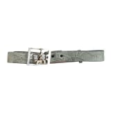 A silver buckle belt with snake with leather belt, 20th century