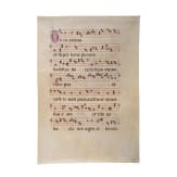 Doppelseitiges Antiphonarblatt (&bdquo;Tu es Petrus&ldquo;), 15. Jhdt.