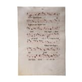 Doppelseitiges Antiphonarblatt (&bdquo;Tu es Petrus&ldquo;), 15. Jhdt.