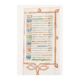 Zwei illuminierte Stundenbuch-Bl&auml;tter, Franco-fl&auml;mischer Raum, ca. 15. Jhdt.