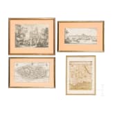 Vier historische Stadt- und Landkarten, 16./17. Jhdt.