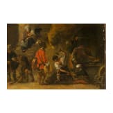 Reiter beim Hufschmied, Philips Wouwerman zugeschrieben, Niederlande, Mitte 17. Jhdt.