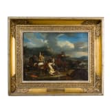&bdquo;Reitergefecht", Jacques Courtois, genannt Le Bourguignon / Il Borgognone (Saint-Hippolyte 1621 &ndash; 1676 Rom), zugeschrieben