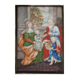 Religi&ouml;se Szene mit Hl. Anna, Hl. Maria und Hl. Joachim, 17/ 18. Jhdt.
