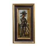 Anton Kaulbach (1864 - 1934) - Gem&auml;lde mit kampfbereitem Ritter