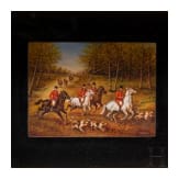 Jagdliche Miniatur, bezeichnet "Matzon"