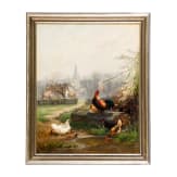 "Poultry", Fritz Lange (D&uuml;sseldorf 1851 &ndash; 1922 D&uuml;sseldorf), 1880, oil on canvas