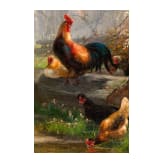 "Poultry", Fritz Lange (D&uuml;sseldorf 1851 &ndash; 1922 D&uuml;sseldorf), 1880, oil on canvas