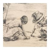 "Playing Children", Max Liebermann (Berlin 1847 &ndash; 1935), circa 1890, etching on paper