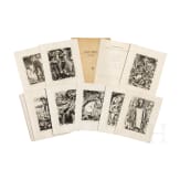 "Passion 1942", Hans F&auml;hnle (Stuttgart 1903 &ndash; 1968 Stuttgart), 1946, suite of 22 collotypes after chalk drawings on paper