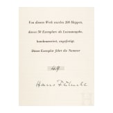 "Passion 1942", Hans F&auml;hnle (Stuttgart 1903 &ndash; 1968 Stuttgart), 1946, suite of 22 collotypes after chalk drawings on paper