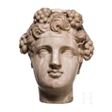 Marble head of a youthful male, probably Dionysos/Bacchus, Anonymous, probably 18th/19th century